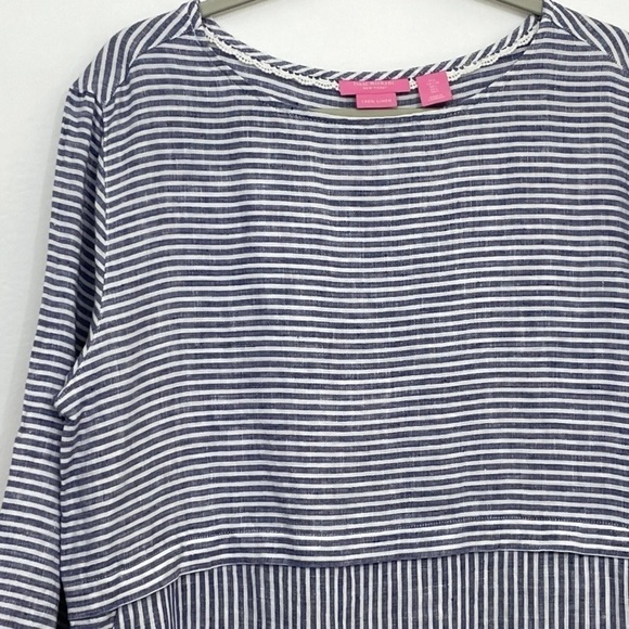 Isaac Mizrahi for Target 100% Linen Oversized Striped Nautical Dress - Picture 3 of 10